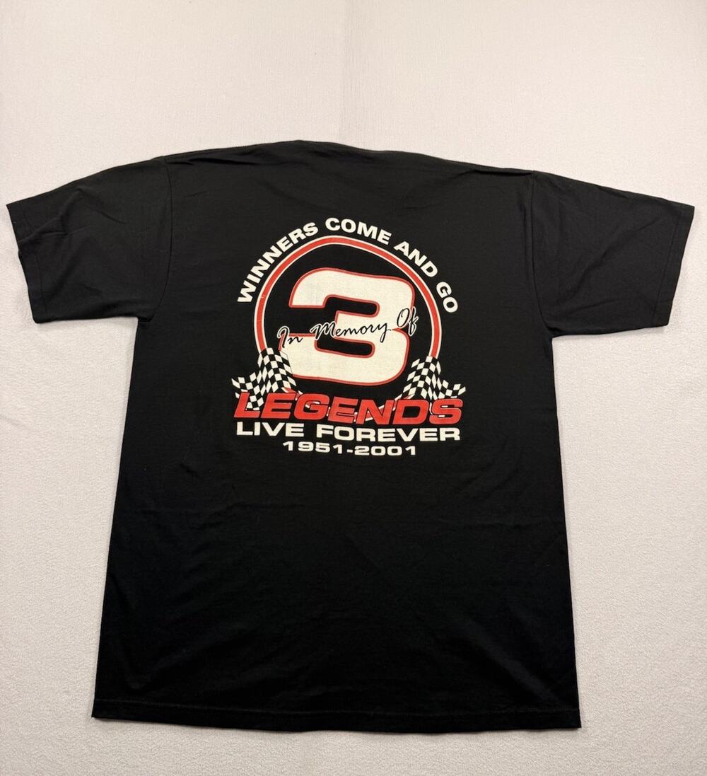 Vintage Dale Earnhardt In Memory Of T Shirt L 2001 NASCAR